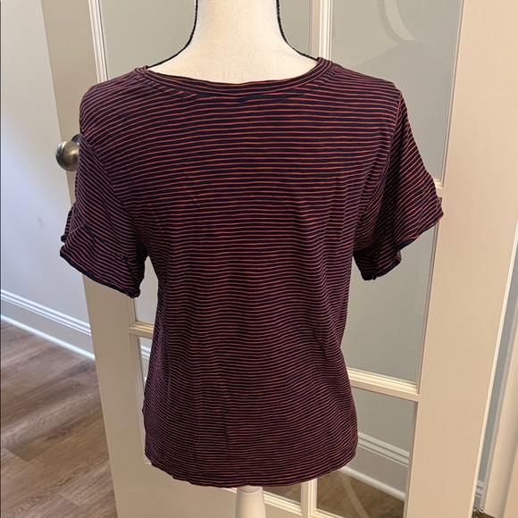 Old Navy Striped Short Sleeve Top with Ruffle Sleeves, Size XS - Picture 5 of 8